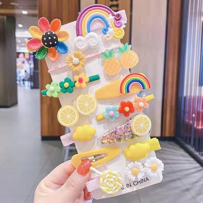 China Wholesale hairpin flower fruit candy princess little girl baby hair clip fashion kids hairpin clip accessories korean set beautiful for sale