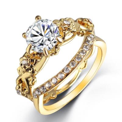 China Europe and the United States new fashion couples rings, European and American women's two sets of rings for sale