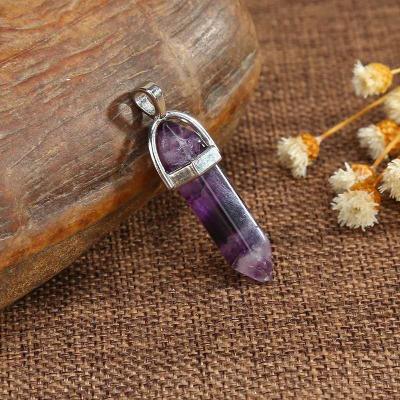 China China Natural Quartz Crystal Turquoise Tiger Eye Opal, DIY Jewelry Necklace Leather Pendant Accessories for sale