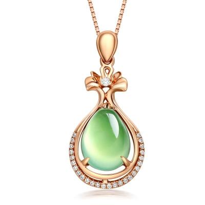 China Wholesale Quality Contracted Charm Necklace Green Crystal Pendant, Grape Green Stone Female Pendant for sale