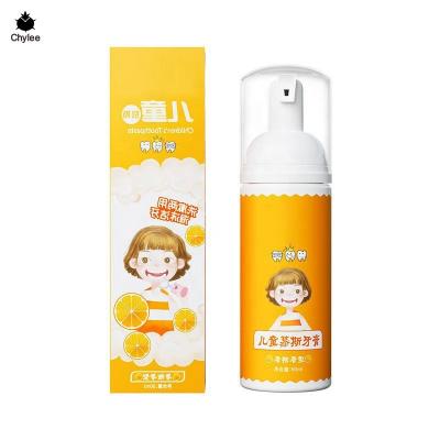 China Chylee Private Label OEM ODM 60ml Natural Strawberry Fruit Orange Flavor Whitening Toothpaste For Kids Children for sale