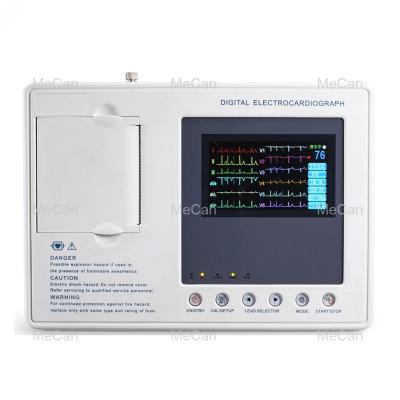 China 25x20mm 3.15A 250V LCD ECG Machine 12 Cardiac Channels With Analyzer for sale