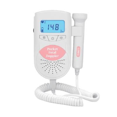 China Hand Held Fetal Heart Rate Detecting Device Pocket Metal Fetal Doppler for sale