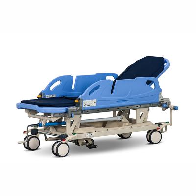 China Metal Hospital Emergency Folding Stretcher Portable Adult Stretcher for sale