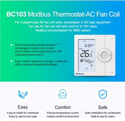 China Modern super quality door / window dry contact modbus fan thermostat for sale