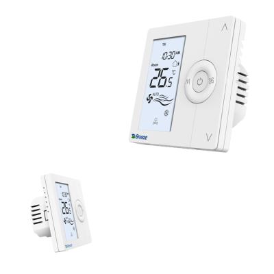 China Modern Hot Selling Door Window Dry Contact FCU modbus rs485 Hotel Room Weekly Programming Thermostat for sale