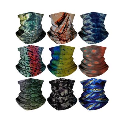 China Tubular Bandana Bule Color Logo Polyester Seamless Bandana Headwear Neck Cuff Sun Protection Tube Custom Sports for sale