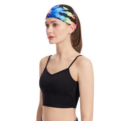 China European and American Style Spandex Yoga Makeup Spa Wholesale Custom Printed Headbands for Women and Men for sale