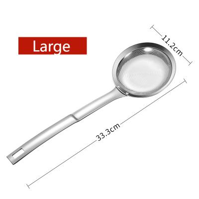 China 304 Stainless Steel Viable Oil Fishing Spoon Oil Separating Filter Mesh Spoon Colander Leaking Fish Oil Residue Spoon for Removing Oil for sale