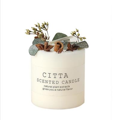 China Custom Designs Own Brand Scented Custom Candle In Glass Candle Jar With Lid Fragrance Scented Candles for sale