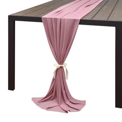 China New Style Chiffon Chiffon Table Runner European American European Soft Waterproof High Quality Table Runner for sale