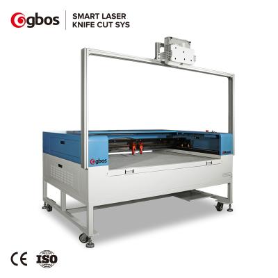 China Laser CUTTING GBOS Hot Selling 1610 Laser Cut Machine Herringbone Table Honeycomb Table Two Heads Projector Laser Machine For Cloth Cutting for sale