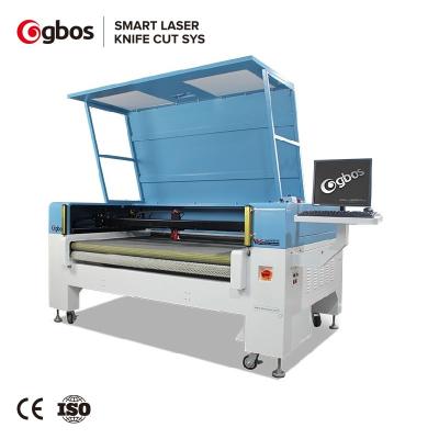 China Auto Feeding Auto Cutting GBOS Laser Extraction Cutting Digital Printing Cloth Apparel Sportswear Laser Cutting Machine Camera Laser Cutter for sale