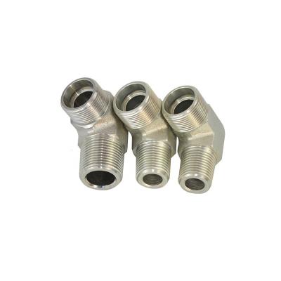 China Carbon Steel/Stainless/Brass Hydraulic Carbon Steel BSPT Male Thread Hose Fittings 90 Degree Elbow Tube Adapter Fittings for sale