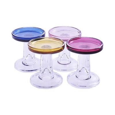 China Classic New Design Modern Popular Plating H Shape Transparent Candlestick / Glass Pillar Candlestick for sale