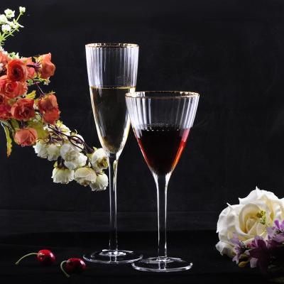 China No Peculiar Smell Factory Produced Wholesale Gold Painted Luxury Champagne Glasses Fashion Home Decor for sale