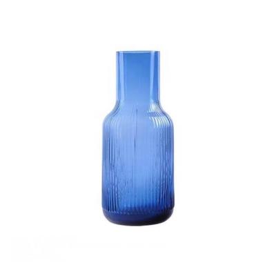 China New Sustainable Handmade 1.3L Colored Glass Pitcher for sale