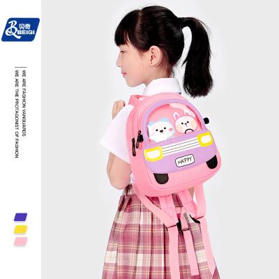 China Anti-theft Drop Shipping Custom Mini Bag Cute School Travel Backpack Children Kids Cartoon Car Cute Animal Funny Lovely Printing Design for sale