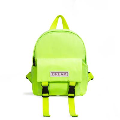 China Custom Bq Logo Low MOQ Mini Simple Light Green Female Anti-theft Streetwear Girl Fashion Double Shoulder Casual Shopping Backpack for sale