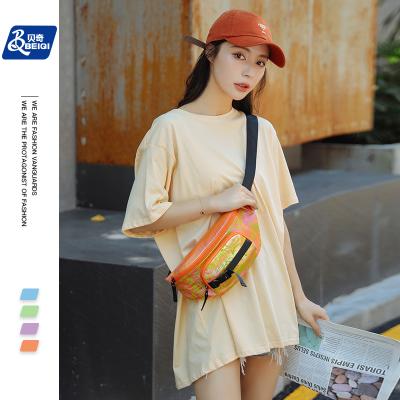 China Bq Anti-theft Graffiti Gradient Colors Thoughtful Design Hip Hop Sports Girls Street-wear Women Cross - Body Waist Fanny Pack Chest Bag for sale