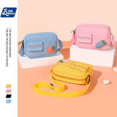 China Mini Sling Shoulder Crossbody Purse Cute Messenger Bag For Girls Spring Bq Polyester Embroidery Pie Fruit Design Women Soft Kids Girls for sale