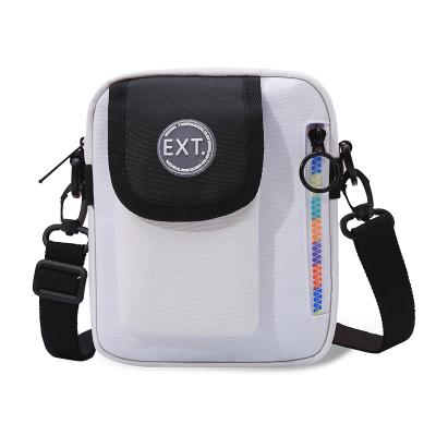 China Bq Fashion Colors Zipper Design Nylon Cool Stitching Men's Streetwear Hip Hop Mini Messenger Sling Shoulder Crossbody Bag for sale