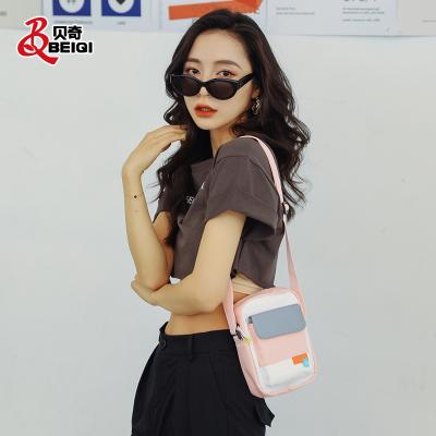 China Polyester+Peach Skin Bq Simpel Paneler Patchwork Color Patchwork Special Soft Feminine Girls Design Single Shoulder Cross Body Mini Square Messenger Cross Body - Body Bag for sale