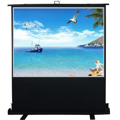 China Pull Down Floor Projection Screen Stand With Mechanism Portable Screen / Projector for sale