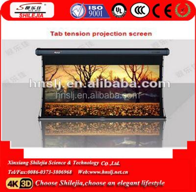 China Electric hot sale! ! 2015 Motorized Tag Tension Projector Screen With RF Remote Control for sale