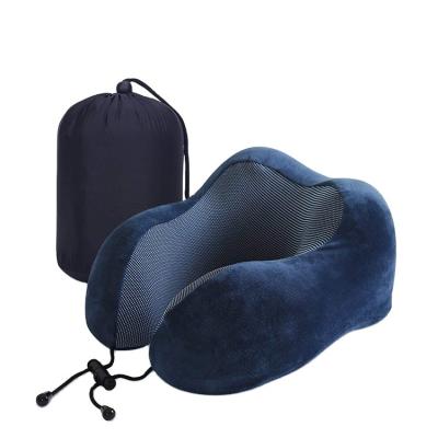 China Therapy Travel Rest Memory Foam Plush Neck Rest Cushions For Sleep Airplane Car Office for sale