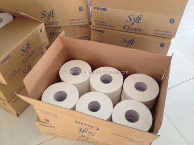 China Recycled Pulp 95mm Embossed Jumbo Roll Toilet Paper for sale