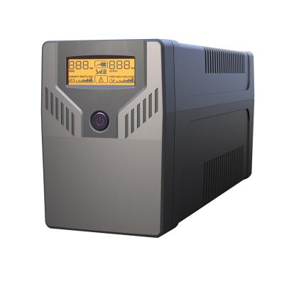 China Plastic Uninterrupted Backup Computer SKE LCD / LED Power Supply Offline UPS 400VA Panel for sale