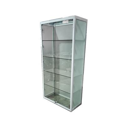 China Titanium Alloy Frosted Glass Display Cabinet for sale