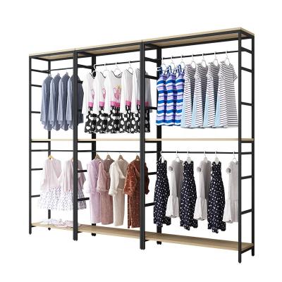 China European Style Coat Rack Rack Shelf Display Rack Mall Dish Storage Hanger Wholes Floor Standing Clothing Store Clothing Store Display Rack for sale