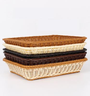 China Sustainable Rattan Bread Basket Rattan Picnic Basket Rattan Storage Basket for sale