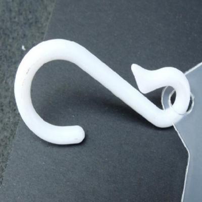 China Sustainable Customized Plastic S Shape Hanger Hook For Small Hanging White PP Coated S Hook Display Product for sale