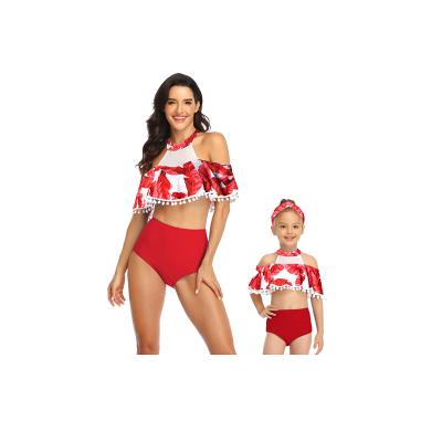 China Hot Sale Breathable Family Swimwear Matching Spandex/Fitness Nylon Breathable Quick Dry Swimwear for sale