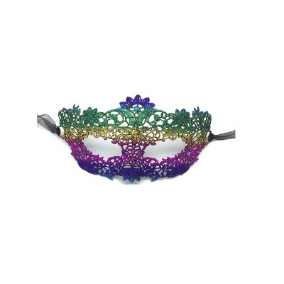 China Customizable Designed Party Decor Foil Stamping Lace Mask Party Eye Masks For Birthday for sale