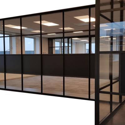 China Modern Hot Selling French Style Sliding Door Glass Partition Wall For Office for sale