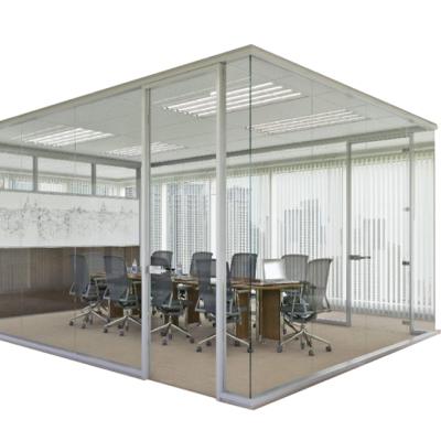 China Foshan Modern Manufacturer Freestanding Glass Partition System For Office for sale