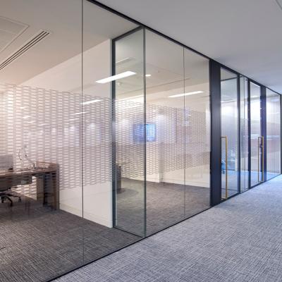 China Best Selling Modern Full View Floor To Ceiling Office Height Glass Wall Partition for sale