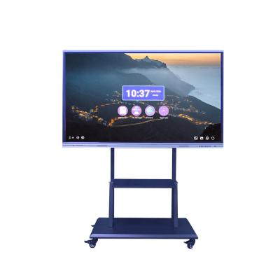 China Smooth Writing / 4K High Resolution / Multi Interfaces 65 75 82 Inch Interactive Touch Screen TV Smart Panel For School Whiteboard for sale