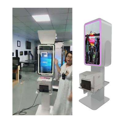 China Easy Use/Customizable Copies/CHIMEE Social Sharing Touch Screen Photo Booth, Magic Event Photo Booth, Photo Booth Kiosk with 21.5 Screen for Business for sale