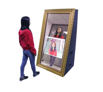 China 55 inch magic mirror photo booth indoor photo booth kiosk touch screen for sale