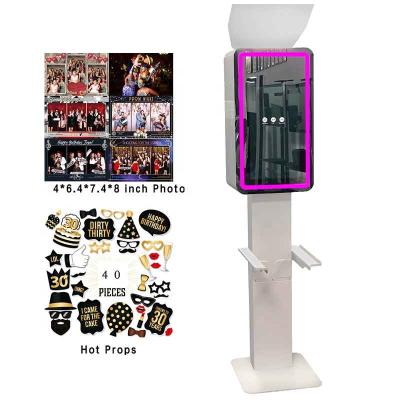 China Easy Use / Customizable Prints / Open Air Social Sharing 21.5 Inch Mini Photo Booth Comes With Lights And Road Case for sale