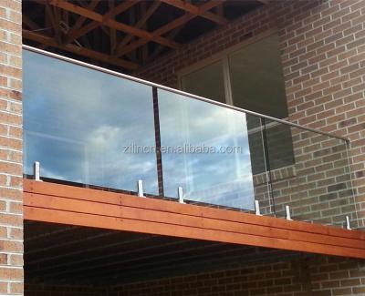 China Balcony Morden design stainless steel frameless deck glass balustrade, factory glass balustrade for wholesale for sale