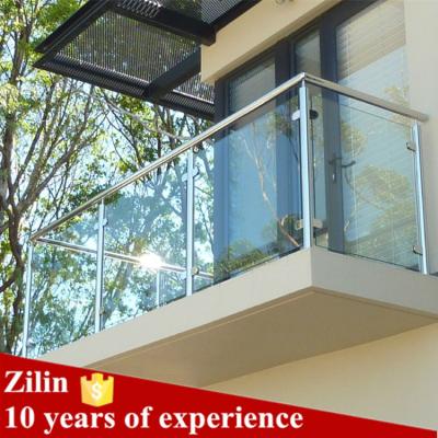 China Tempered Glass +Stainless Steel Freestanding Design Stainless Steel Frameless Glass Balcony Balustrade For Safety for sale