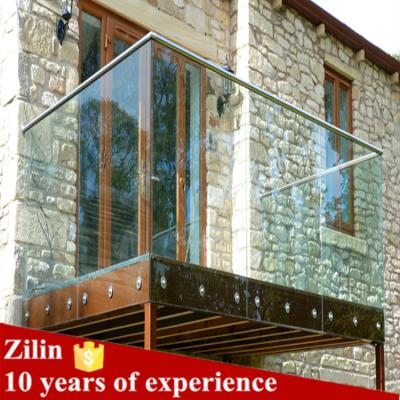 China Tempered glass + modern stainless steel home design stainless steel glass balustrade for balcony balustrade design glass for sale