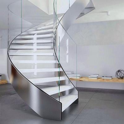 China NEW design indoor hot sales spiral staircase / stainless steel spiral wooden stairs for sale