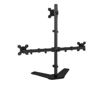 China Hot Selling Monitor Arm Stand Amazon Ebay Cold Steel Three Arm Desktop Monitor Mount Stand for sale